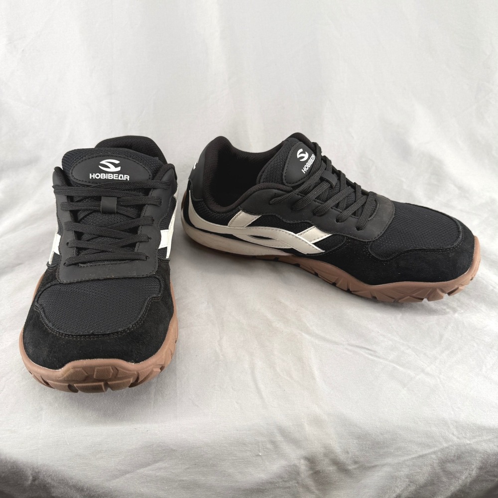 Hobbibear Men's Black Sneakers with Tan Outsole